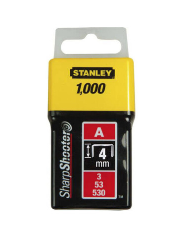 Скоби тип А висотою 4 мм, для степлера ручного Light Duty, в упаковці 1000 шт STANLEY 1-TRA202T