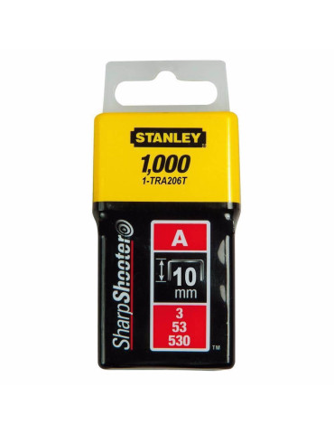 Скоби тип А висотою 10 мм, для степлера ручного Light Duty, в упаковці 1000 шт STANLEY 1-TRA206T