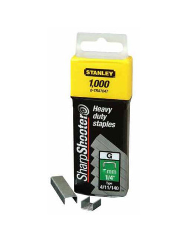 Скоби тип G висотою 14 мм для степлера Heavy Duty, в упаковці 1000 шт STANLEY 1-TRA709T