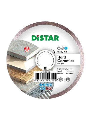 Диск алмазний відрізний Hard ceramics 1A1R DISTAR 11120048014