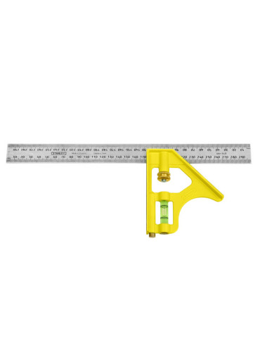 Косинець комбінований довжина лінійки 300 мм STANLEY 2-46-143