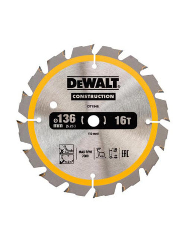 Диск пилковий СONSTRUCTION DeWALT DT1946