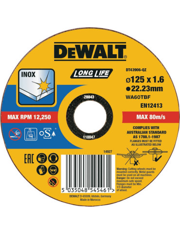 Круг відрізний DeWALT DT43906