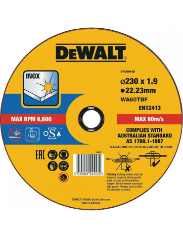 Круг відрізний DeWALT DT43909