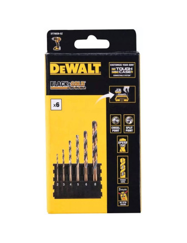 Касета зі свердлами по металу DeWalt, Black & Gold DeWALT DT70828