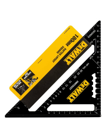 Косинець для покрівельних робіт, металевий, розміром 180 х 180 мм DeWALT DWHT25227-0