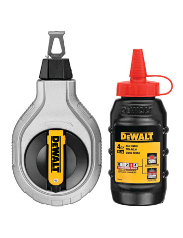 Шнур розмічальний довжиною 30 м в комплекті з крейдяним порошком DeWALT DWHT47408-0