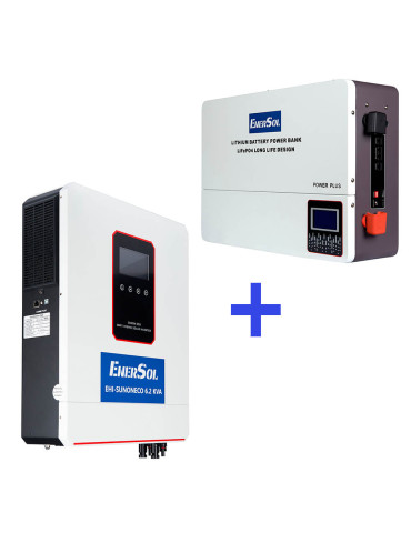 Інвертор гібридний EnerSol EHI-SUNONECO6.2KW+EB-SK-51.2V100Ah