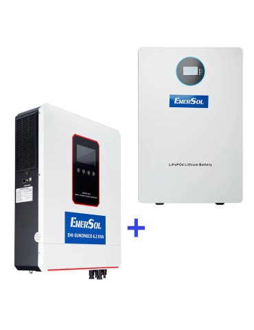 Інвертор гібридний EnerSol EHI-SUNONECO6.2KW+EB-SK-51.2V200Ah