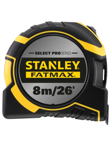 Рулетка вимірювальна FatMax®Autolock довжиною 8 м/26, шириною 25 мм, в обгумованому корпусі, з подвійною шкалою STANLEY FMHT43243-0