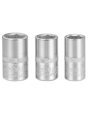 Набір торцевих головок 1/4 Maxi Drive, із шестигранним профілем, 3 шт: 8, 9, 10 мм STANLEY FMMT17091-0