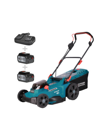 Газонокосарка акумуляторна + Швидкий зарядний пристрій + Акумулятор 2