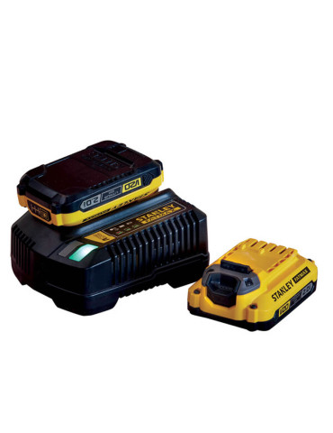 Зарядний пристрій та 2 акумулятора 18В STANLEY FATMAX SFMCB12D2