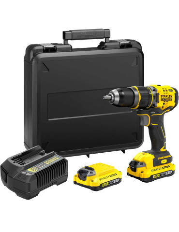 Дриль-шурупокрут ударний акумуляторний безщітковий STANLEY FATMAX SFMCD721D2K