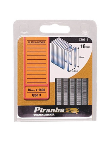 Скобы PIRANHA, 16мм, Piranha X70316