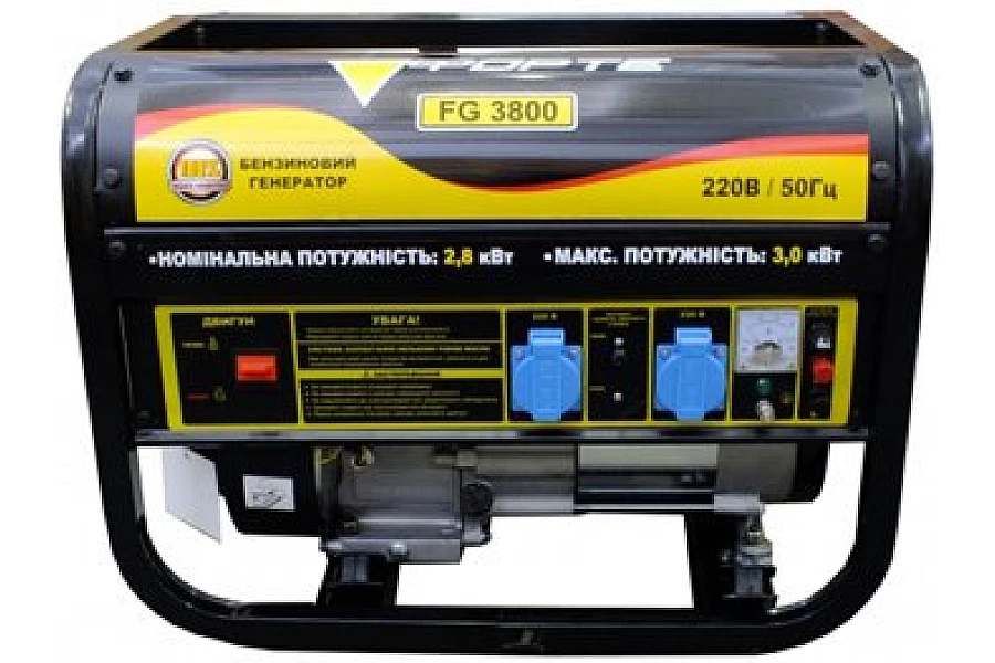 Бензинова електростанція 3 кВт Forte FG3800 відкрита
