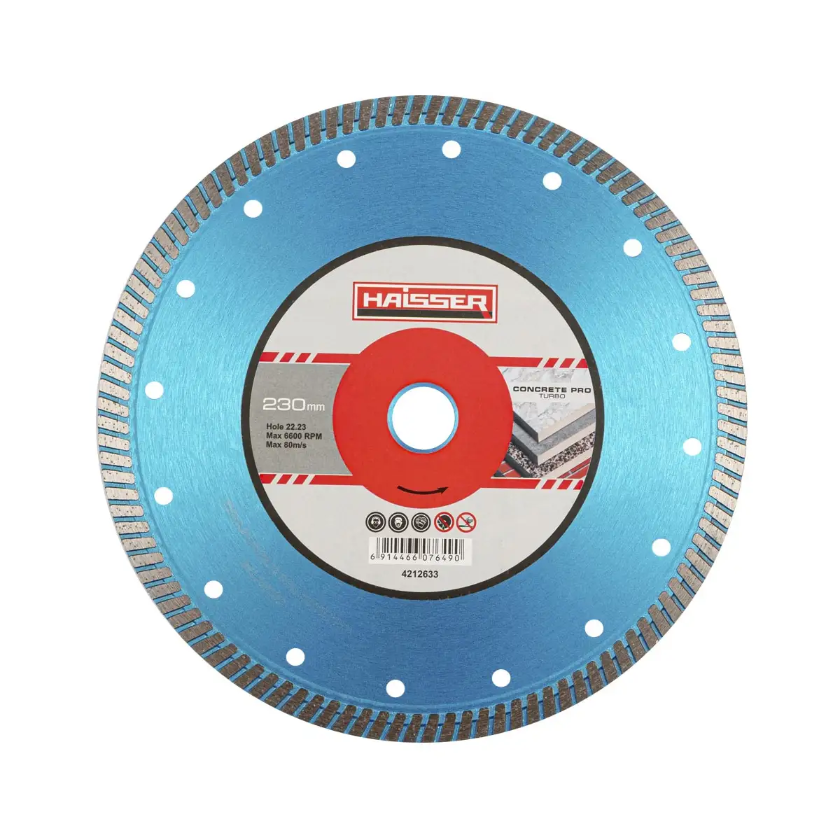 Диск алмазний Turbo concrete pro 230х3.0х10х22.23 Haisser