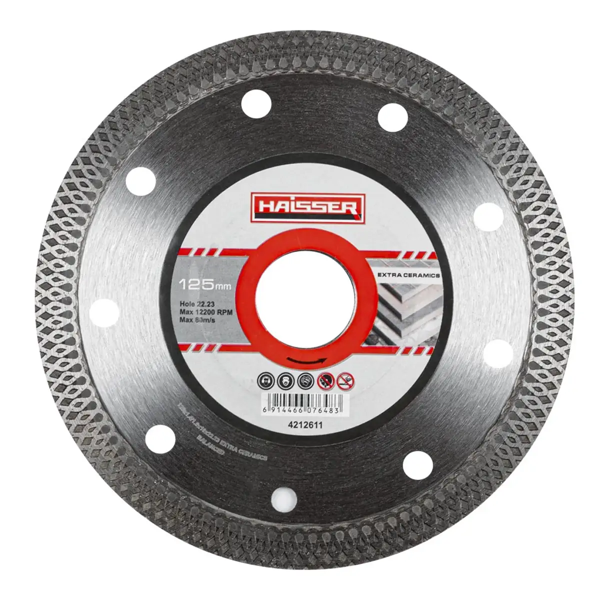 Диск діамантовий Extra ceramics 125х1.4х10х22.23 Haisser