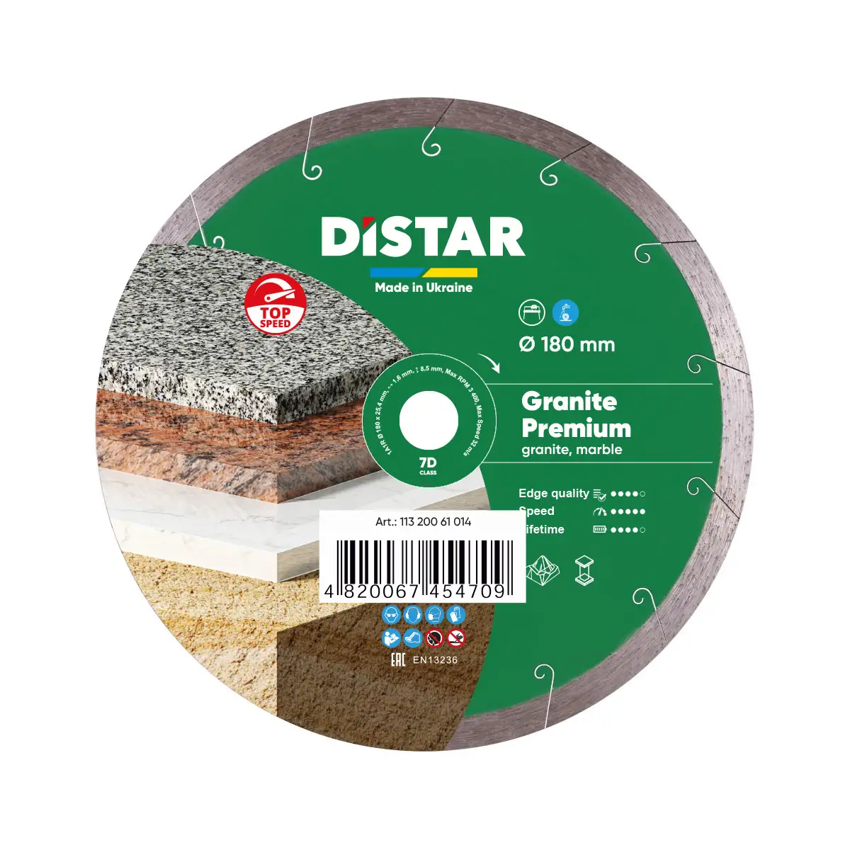 DISTAR Corona (1A1R) - 180x1,5x25,4 Granite Premium Круг алмазний