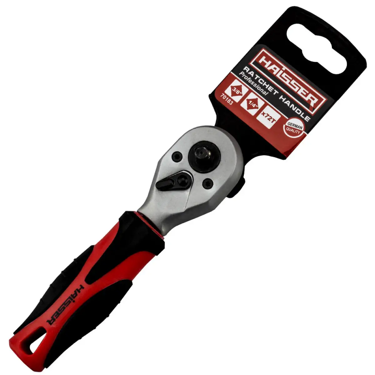 Haisser Ключ-тріскачка двостороння 3/8" 1/4" 72 зубів