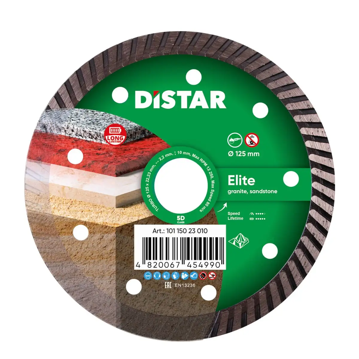 Круг алмазний відрізний Distar Turbo Elite (125x2.2x9x22.23 мм)