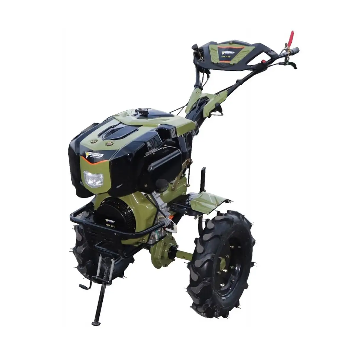 Мотоблок дизельний Forte 1 350 LUX, колеса 12 ", 9 л.с. (зелений)
