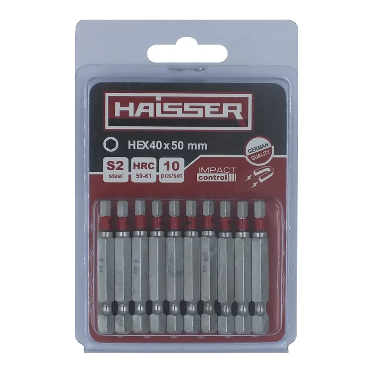 Набір біт Haisser HEX 40 х 50 мм (10 шт)