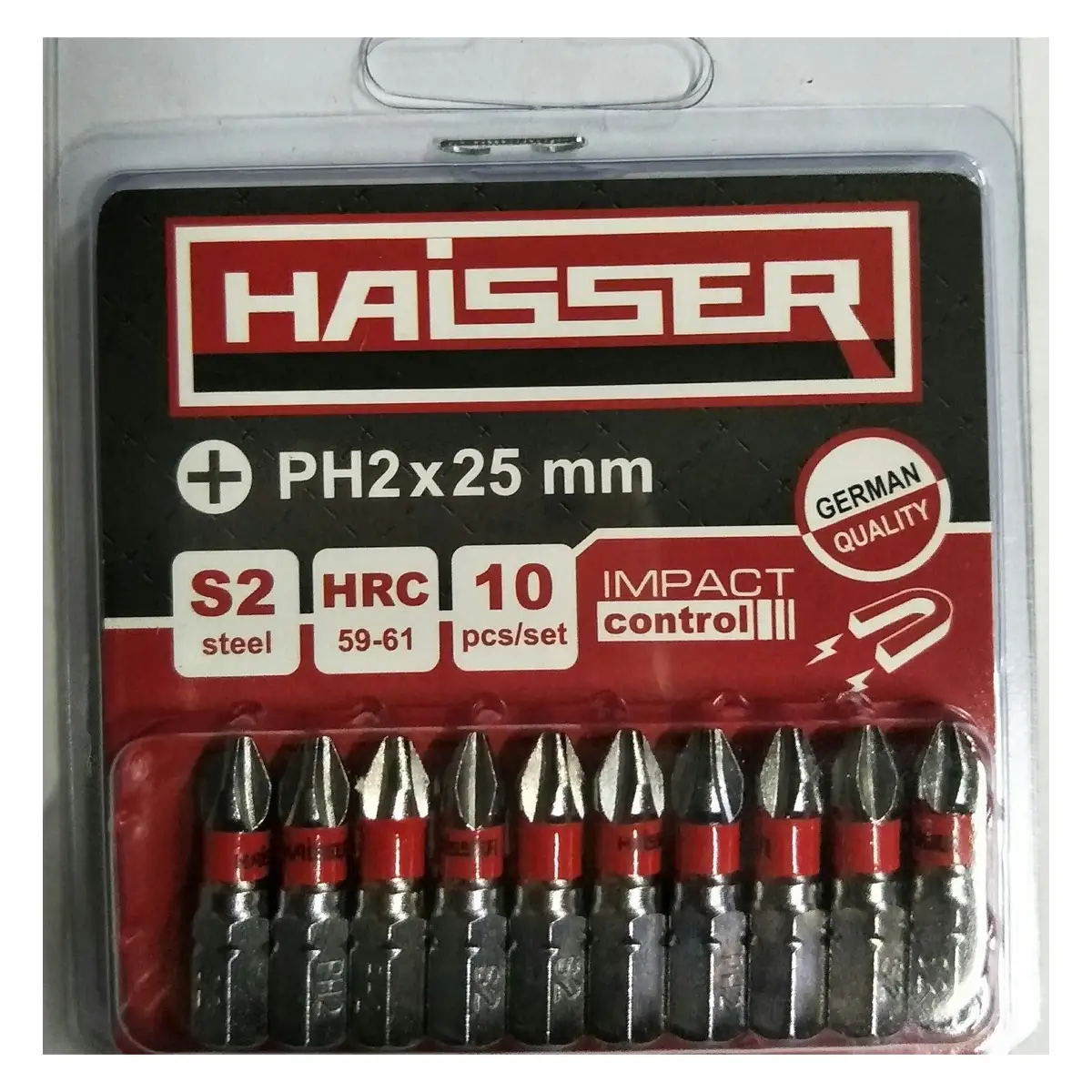 Набір біт Haisser PH1X25 мм 10шт