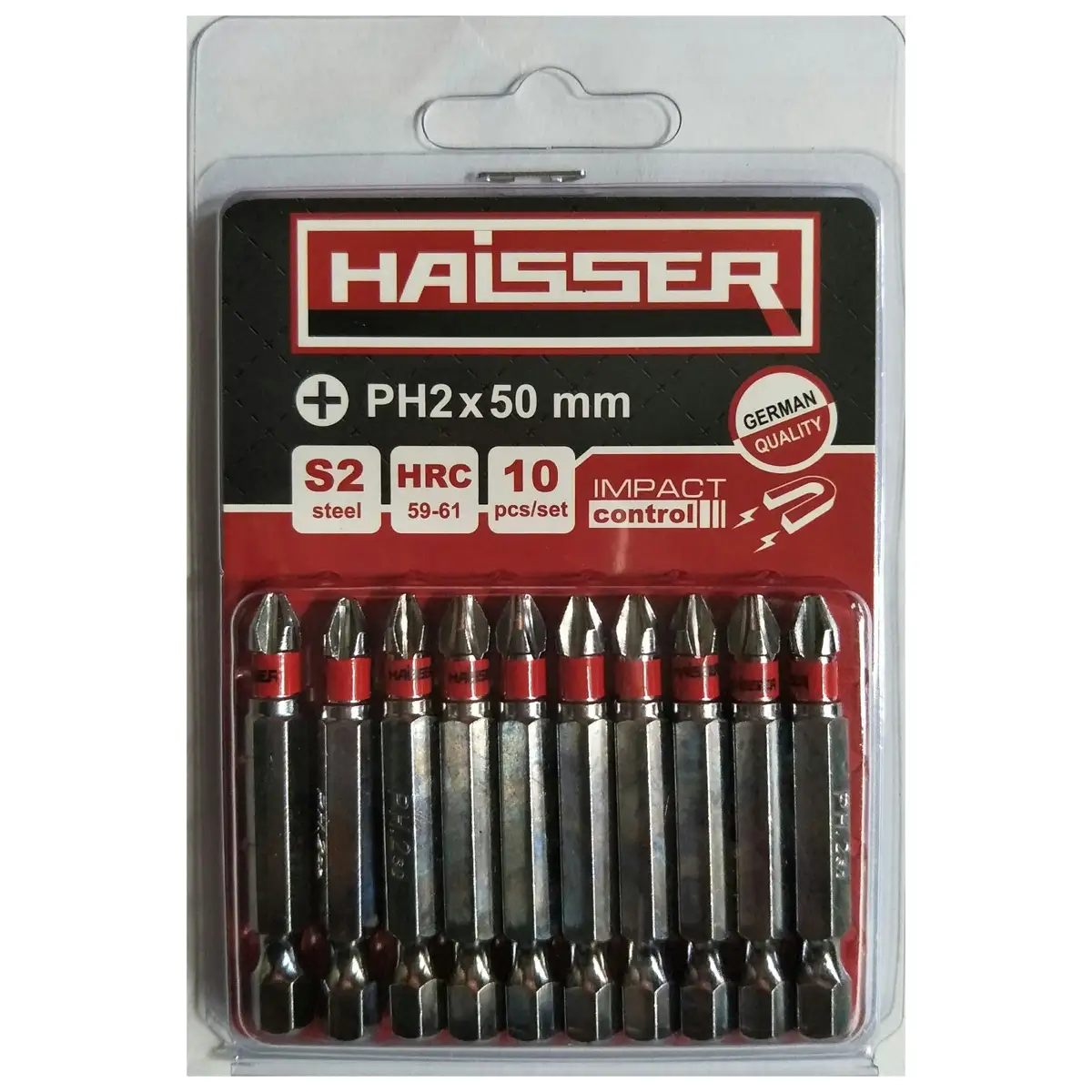 Набір біт Haisser PH2X50 мм (10шт)