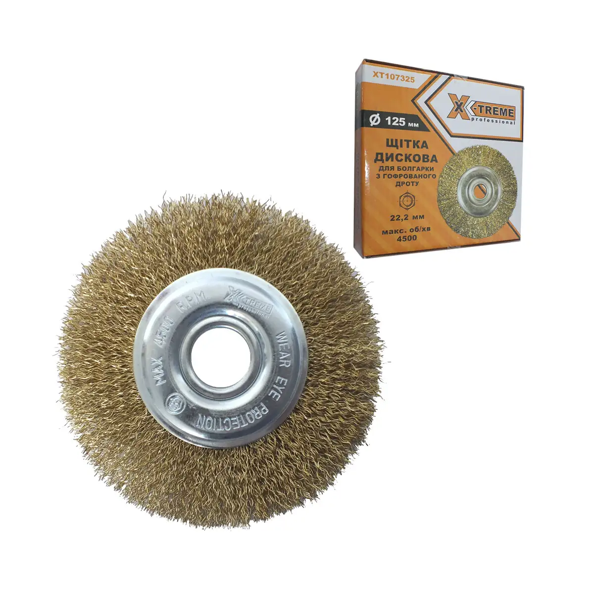 Щітка дискова з рифленою дротом X-TREME XT107300 / 7124618 100х22 / 2 мм