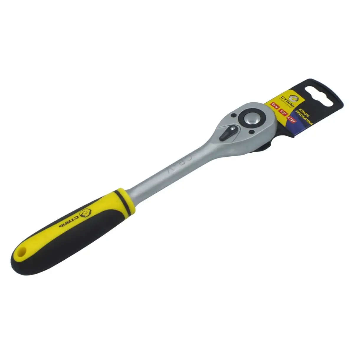 Ключ-тріскачка з підвіскою 3/8 "72 зуб Сталь