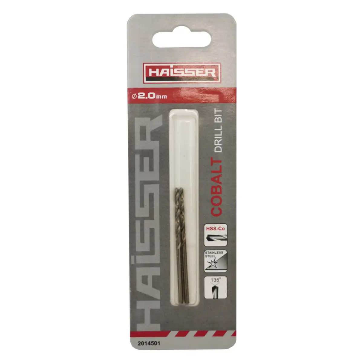 Свердло по металу HSS-Co - 2.0x24x49мм COBALT DIN 338 Haisser Industrial