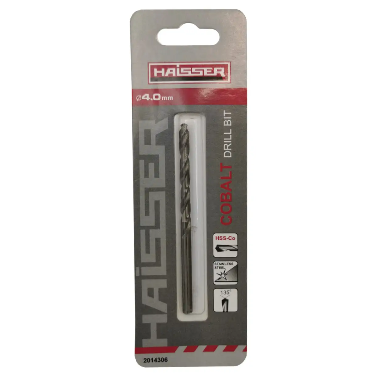 Свердло по металу HSS-Co - 4.0х43х75мм COBALT DIN 338 Haisser Industrial