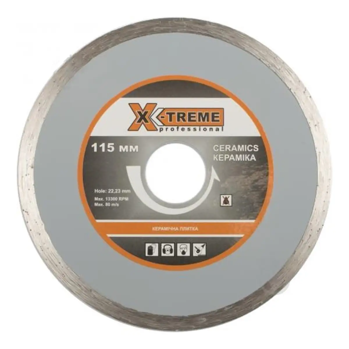 X-TREME 250x6x2.6x25.4мм Круг алмазний по плитці